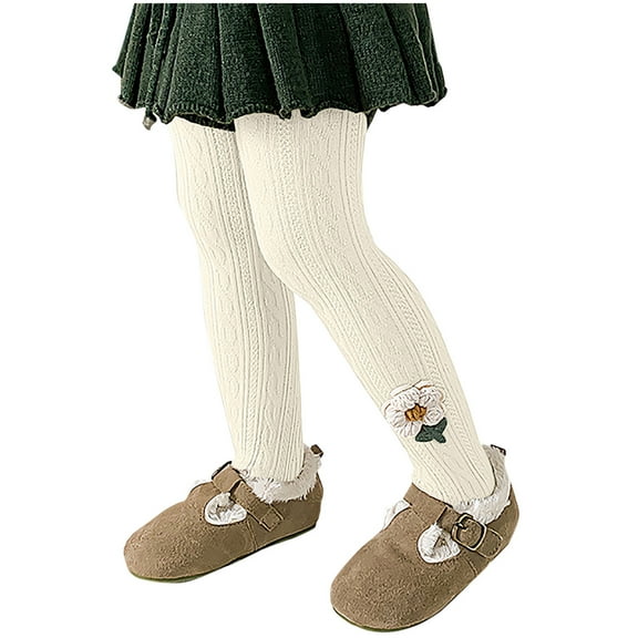 ibuvkizy Girls Leggings,Fall Winter Leggings for Girls Girls' Tights Winter Elastic Warm Pantyhose Children's Bottom Socks and Pant (1-12 Years Old)