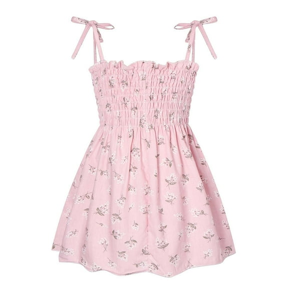 ibuvkizy Girls Summer Dresses Baby Princess Dress Toddler Baby Girls Sleeveless Sling Dress Graphic Print Children's Clothing Toddler Birthday Party Gown Kids Cute