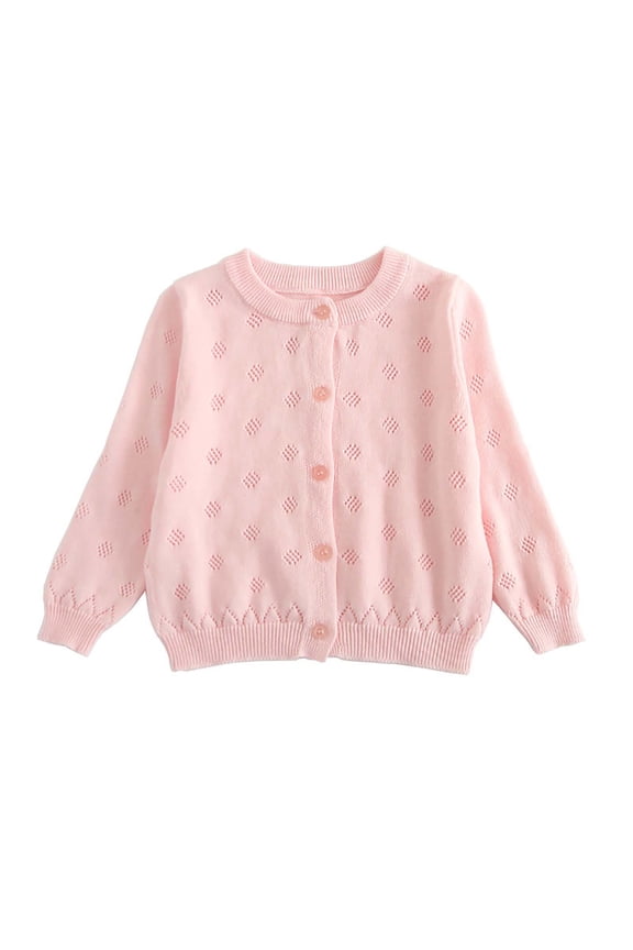 Girls Sweaters!Girls Cardigan Children's Sweater Fall and Winter New Handsome Boys Knitted Cardigan Tops Children's Jacket Pink,18 Months