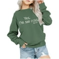 thumbnail image 1 of ibuvkizy Girls Sweatshirt!Graphic Sweatshirts for Girls Crewneck Oversized Sweatshirt Kids Fashion Long Sleeve Pullover Tops 1-12 Years,Green, 1 of 6