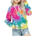 thumbnail image 1 of ibuvkizy Girls Sweatshirt!Graphic Sweatshirts for Teen Girls Crewneck Oversized Sweatshirt Kids Fashion Long Sleeve Pullover Tops 1-12 Years, 1 of 5