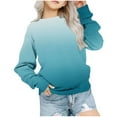 thumbnail image 1 of ibuvkizy Girls Sweatshirt!Graphic Sweatshirts for Toddler Kids Boys Girls Fashion Cute Gradient Shiny Long Sleeve Crewneck Sweatshirt Pullover Top Hoodies 1-12 Years, 1 of 8