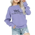thumbnail image 1 of ibuvkizy Girls Sweatshirt!Graphic Sweatshirts for Girls Crewneck Oversized Sweatshirt Kids Fashion Long Sleeve Pullover Tops 1-12 Years,Purple, 1 of 6