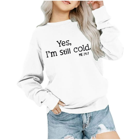 ibuvkizy Girls Sweatshirt!Graphic Sweatshirts for Girls Crewneck Oversized Sweatshirt Kids Fashion Long Sleeve Pullover Tops 1-12 Years,White