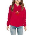 thumbnail image 1 of ibuvkizy Hoodie Sweatshirt for Kids Winter Long Sleeve Tops Hoodie Shirts Casual Christmas Print Boys and Girls Hooded Pullover Tops, 1 of 5