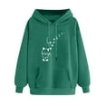 thumbnail image 1 of ibuvkizy Hoodies for Women Clearance!Women's Print Winter Hoodie Pullover Tops Long Sleeved Comfortable Sweatshirt with Pockets Army Green,XXL, 1 of 3