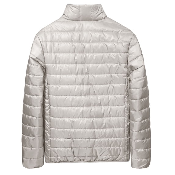 ibuvkizy Jackets for Men,Winter Coats for Men's Winter Down Jacket Zipper Cardigan Pocket Long Sleeve Padded Jacket Coat Gray,M