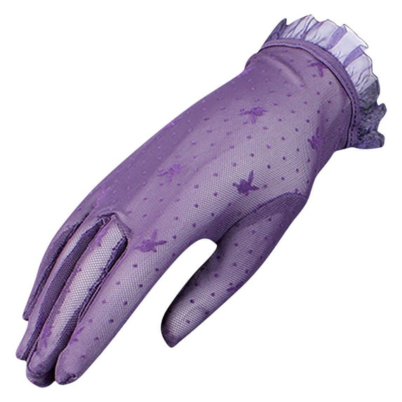 ibuvkizy Lace Gloves Women,Stretch Lace Gloves for Women - Floral Lace Spring/Fall Elegant Short Style Summer Breathable Mesh Driving Wedding Lightweight,Gifts for Women