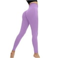 thumbnail image 1 of ibuvkizy Leggings for Women,Fashion Casual Women Printed Gradient Span Ladies High Waist Wide Leg Trousers Yoga Pants Long Pants Purple,XL, 1 of 3