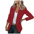 thumbnail image 1 of ibuvkizy Lightweight Cardigans for Women Summer Jacket for Women Fashion Casual Long Sleeve Solid Color Suit Coat Loose Cover Up Blouse Outerwear Tops, 1 of 7