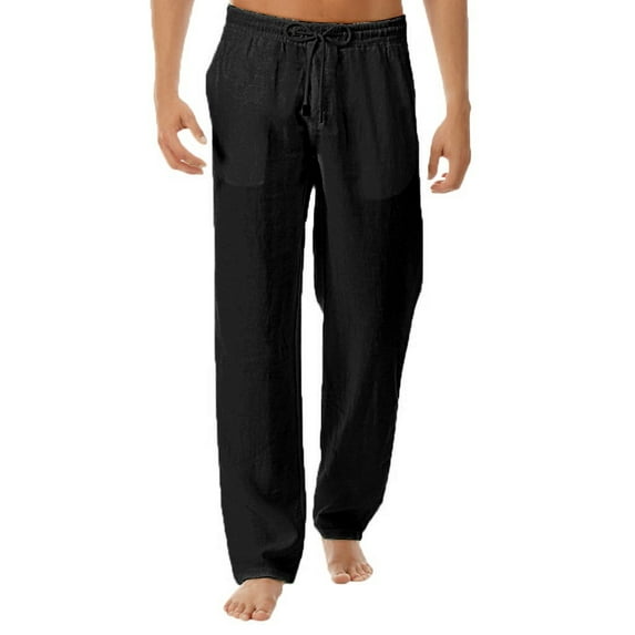 ibuvkizy Men's and Big Men's Cargo Pants Clearance,Casual Fishing Pants,Men's New Style and Fashionable Pure Cotton and Linen Trousers,Slim Summer Quickdrying Sports Outdoor Mens Work Pants