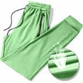 thumbnail image 1 of ibuvkizy Men's Jogger Sweatpants Elastic Waist with Mesh Zipper Pocket Tapered Quick Dry Ice Silk Athletic Track Pants and Drawstring,for Running Gym Athletic Workout Hiking Trousers,Sizes S-5XL, 1 of 4