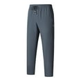 thumbnail image 1 of ibuvkizy Mens Athletic Sweatpants with Pockets Ice Silk Breathable Summer Casual Fashion Solid Color Drawstring Tapered Jogging Pants Elastic Waist,Sizes XS-2XL, 1 of 3