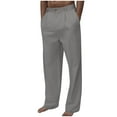 thumbnail image 1 of ibuvkizy Mens Dress Pants Straight Leg Pleat-Front Solid Casual Suit Pants Plain Multiple Zipper Button Pockets Outdoor Lounge Trouser Long,Sizes M-3XL, 1 of 6