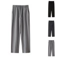 thumbnail image 1 of ibuvkizy Mens Sweatpants with Pockets Drawstring Elastic Waist Solid Color Plus Size Stretch Athletic Track Straight Leg Pants for Men Joggers Running Workout Gym,Sizes XL-5XL, 1 of 7