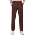 thumbnail image 1 of ibuvkizy Mens Sweatpants with Pockets Quick Dry Casual Solid Color Ice Silk Elastic Waist Joggers Track Pants for Gym,Workout,Running, 1 of 6