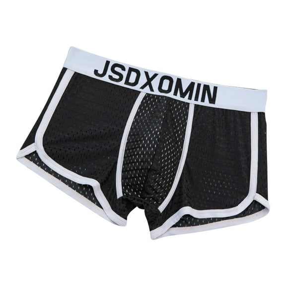 ibuvkizy Mens Underwear,Men's Fashion Briefs,Fashion Ice Silk Panties Briefs Fashion Breathable Nylon Mesh Boxers,Briefs Gifts,Mens Boxer Briefs
