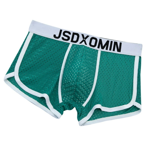 ibuvkizy Mens Underwear,Men's Fashion Briefs,Fashion Ice Silk Panties Briefs Fashion Breathable Nylon Mesh Boxers,Briefs Gifts,Mens Boxer Briefs