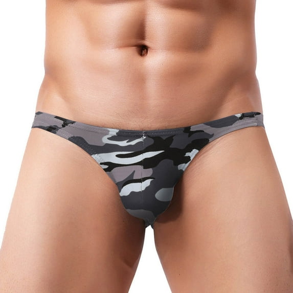 ibuvkizy Mens Underwear!Men's Fashion Briefs,Men's Ice Silk Underwear Low Waist Sexy U Bag Traceless T-shaped Underwear,Briefs Gifts,Mens Boxer Briefs