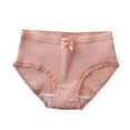 thumbnail image 1 of ibuvkizy Panties for Women Pants Womens Underwear,Ladies Soft Stretchy Briefs,Women's Mid-waist Solid Color Threaded Lace Bow Breathable Underwear Briefs, 1 of 3