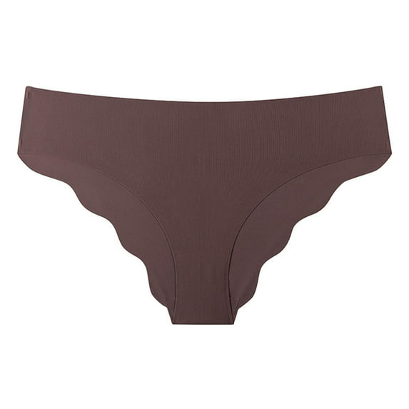 ibuvkizy Panties for Women Solid Color Briefs Sexy Silk Traceless Plus Size Falbala Underpants,Women Panties,Womens Underwear