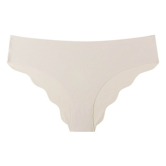 ibuvkizy Panties for Women Solid Color Briefs Sexy Silk Traceless Plus Size Falbala Underpants,Women Panties,Womens Underwear