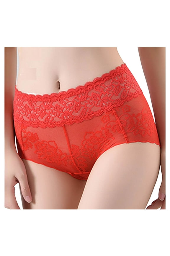 Panties for Women,Women's Solid Color Briefs Sexy Ventilate Lace Netting High Waist Underpants,Women Panties,Womens Underwear