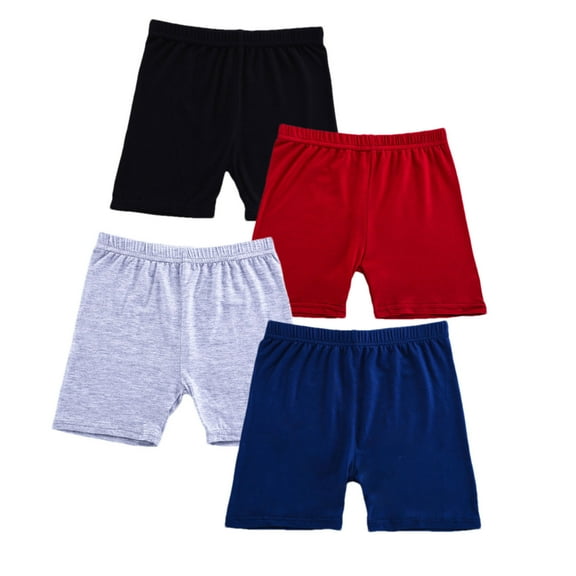 ibuvkizy Shorts for Girls Clearance!4pcs Kids Girls Bike Shorts Shorts for Girls Toddler Biker Under Dress Dance Multi-Color Shorts,3 Years