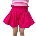 thumbnail image 1 of ibuvkizy Shorts for Girls Clearance!Children Solid Color Summer Pants Baby Girl Loose Lovely Culottes Shorts Hot Pink,7-8 Years, 1 of 4