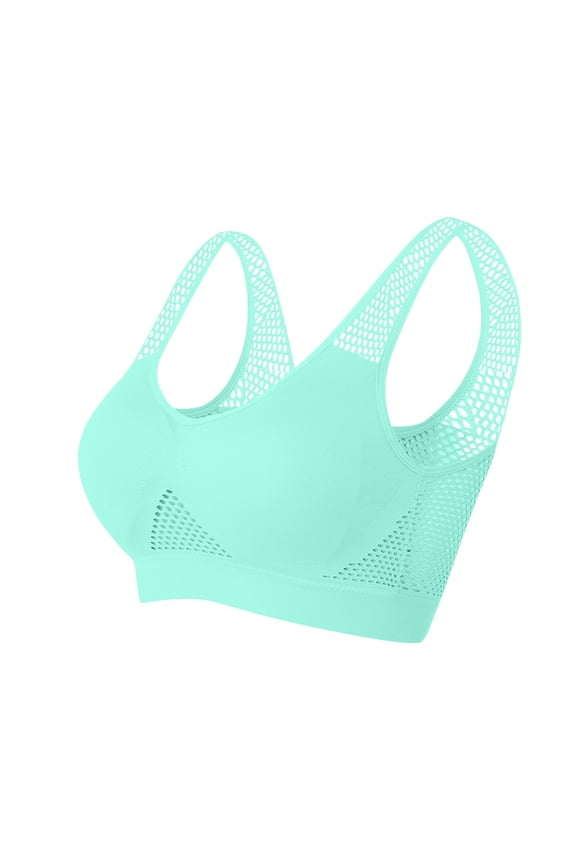 Sports Bras for Women,Wirefree Mesh Breathable Underwear,Women Seamless Sports Bra Wirefree Yoga Bra With Removable Pads,Comfort Full Figure Bralettes