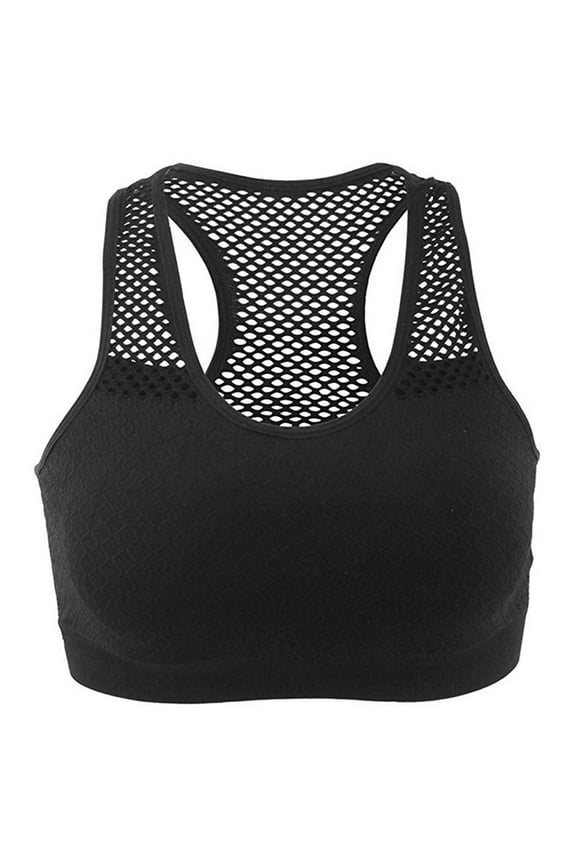 Sports Bras for Women,Wirefree Mesh Breathable Underwear,Women Sexy Wire Free Mesh Sports Underwear Yoga Running Quick Drying Vest Bra,Comfort Full Figure Bralettes