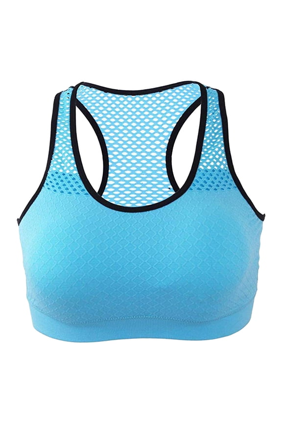 Sports Bras for Women,Wirefree Mesh Breathable Underwear,Women Sexy Wire Free Mesh Sports Underwear Yoga Running Quick Drying Vest Bra,Comfort Full Figure Bralettes