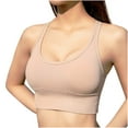 thumbnail image 1 of ibuvkizy Sports Bras for Women,Wirefree Mesh Breathable Underwear,Women Yoga Solid Sleeveless Cold Shoulder Casual Tanks Blouse Tops Intimates,Comfort Full Figure Bralettes, 1 of 7