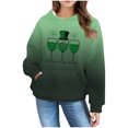 thumbnail image 1 of ibuvkizy St. Patrick's Day Graphic Hoodies for Teen Girls,St. Patrick's Day Children Gradient Hooded Top Girls Long Sleeved Sweatshirt Round Neck Pullover Top,12 Years, 1 of 5
