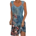 thumbnail image 1 of ibuvkizy Summer Dresses for Women,Plus Size Summer Dresses,Women's Casual Versatile Printed Round Neck Casual Sleeveless Suspender Dress,Holiday Party Beach Dress,Gifts for Women, 1 of 5
