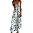 thumbnail image 1 of ibuvkizy Summer Dresses for Women Plus Size Summer Dresses,Summer Dresses for Women Print Sleeveless Round Neck Dress Casual Dresses,Holiday Party Beach Dress,Gifts for Women, 1 of 5