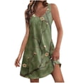 thumbnail image 1 of ibuvkizy Summer Dresses for Women Plus Size Summer Dresses,Women's Casual With Pockets Summer Floral Print Dress V-Neck Mini Dresses,Holiday Party Beach Dress,Gifts for Women, 1 of 6
