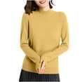 thumbnail image 1 of ibuvkizy Sweaters for Women Spring Women's Sweater Cardigan V-neck Long Sleeve Plus Oversize Women's Cardigan Knitted Outer Yellow,L, 1 of 7