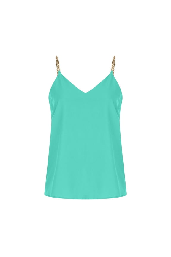 Tank Tops for Women 2025 Cute Summer Tops for Women,Women Tops Sexy Chain Suspender Vintage Summer V Neck Sleeveless Tank Tops Blouse