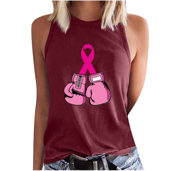 ibuvkizy Tank Tops for Women 2025 Cute Summer Tops for Women,Fashion Casual Women Sleeveless Printed Ladies Round Neck Blouses Tops T-Shirt