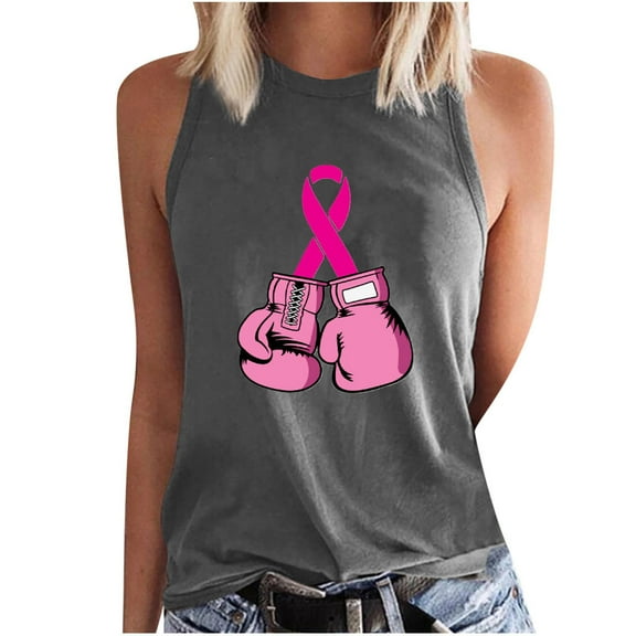 ibuvkizy Tank Tops for Women 2025 Cute Summer Tops for Women,Fashion Casual Women Sleeveless Printed Ladies Round Neck Blouses Tops T-Shirt