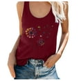 thumbnail image 1 of ibuvkizy Tank Tops for Women 2025 Womens Summer Tank Tops,Women's fashion casual loose undershirt printed sleeveless undershirt tops, 1 of 5