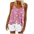 thumbnail image 1 of ibuvkizy Tank Tops for Women 2025 Womens Summer Tank Tops,Womens Vest Sleeveless Cami Top Ladies Strappy Flared Plus Size Tops Shirt, 1 of 5
