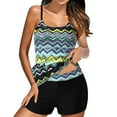 thumbnail image 1 of ibuvkizy Tankinis Swimsuits for Women Loose Modest Two Piece Bathing Suits Women Conservative Print Strappy Back Set Swimsuits Swimdress Bikini Sets for Women's Plus Size, 1 of 9