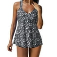 thumbnail image 1 of ibuvkizy Tankinis Swimsuits for Women Loose Modest Two Piece Bathing Suits Women Floral Print Tank Tops With Boyshorts Tummy Control Swimming Suits Bikini Sets for Women's Plus Size, 1 of 6