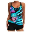 ibuvkizy Tankinis Swimsuits for Women Loose Modest 3 Pieces Bathing ...