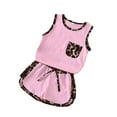 thumbnail image 1 of ibuvkizy Toddler Baby Girl Tank Top Sets Baby Girl Outfits Clothes,Boys Girls Summer Home Shorts Set Casual Sleeveless Vests Shorts Two Piece Set1-6 Years Old,Gifts for Her, 1 of 3