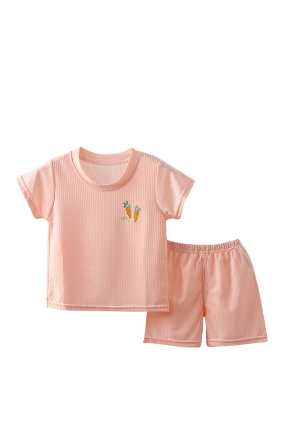 Toddler Baby Girl Tank Top Sets Summer Baby Girl Outfits Clothes,Summer Girls and Boys T-shirt Baby Clothes Short Sleeved Shorts Set,Gifts for Her