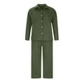 thumbnail image 1 of ibuvkizy Two Piece Sets for Women Summer Casual Outfit Sets,Women Jogger Outfit Plus Size,Color-blocking Single-breasted Long-sleeved Lapel Shirt Shorts Loose Fashion Suit, 1 of 8