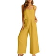 thumbnail image 1 of ibuvkizy Two Piece Sets for Women Clearance,Summer Casual Outfit Sets,Women Jogger Outfit Plus Size,Women's Suit Linen Shorts Sleeveless Top Vest Sleeveless Crewneck Top/Shirt Suit,Womens Clothing, 1 of 6